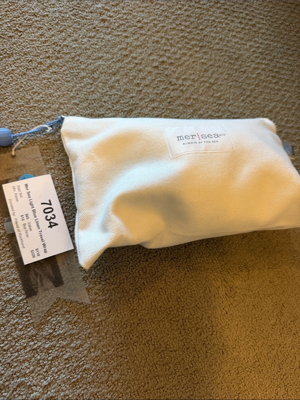 mer|sea Cream Travel Pouch - Lightweight Canvas Zip Case
